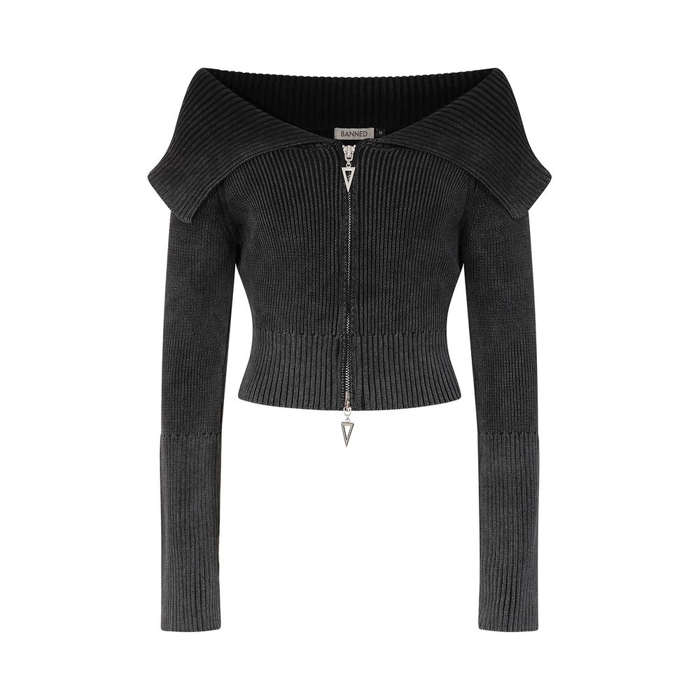 Banned - Nocturne Knit Cardigan - Grey